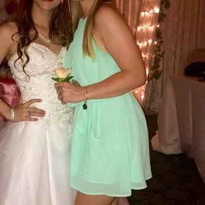 Mint green dress